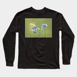 Orange Tip on Forget-me-not Long Sleeve T-Shirt